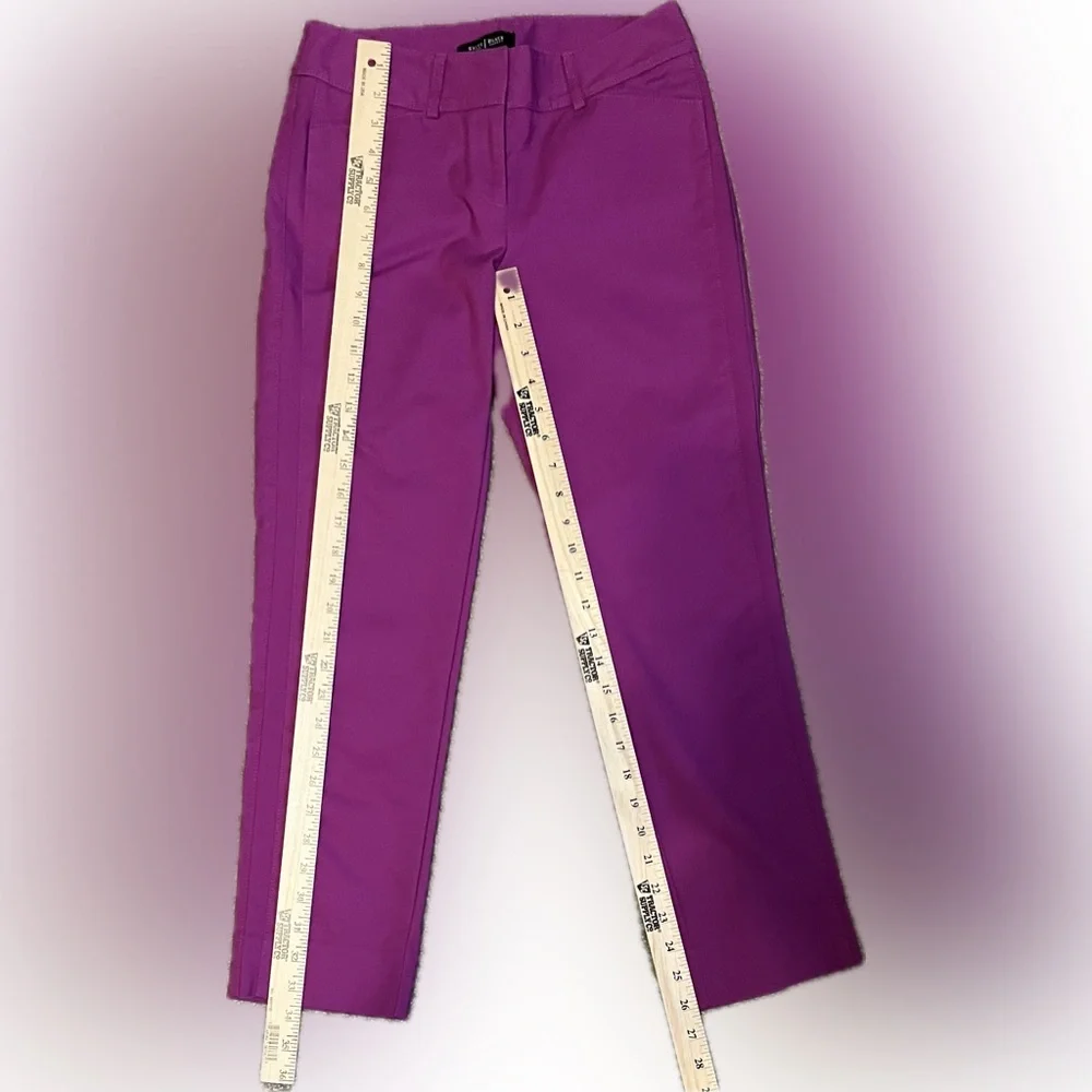 WHBM Slim Ankle Twilight Plum Pants size 0R - Picture 4 of 12
